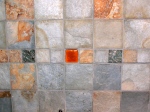 Copper Slate Tile Kitchen Backsplash